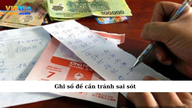 Ghi số đề cần tránh sai sót